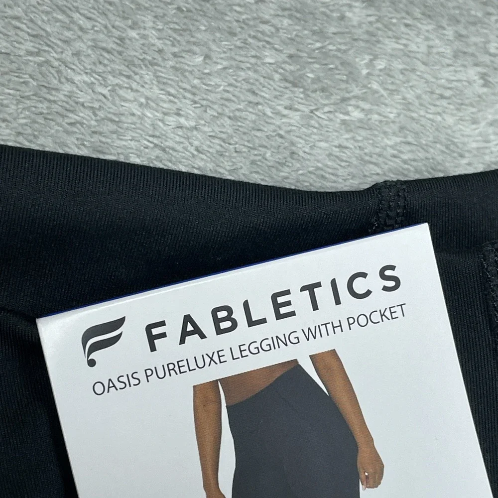 Fabletics Women's L Oasis Pureluxe Legging Black e0040 - Picture 2 of 7